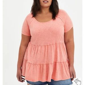 Torrid 2x tiered babydoll top